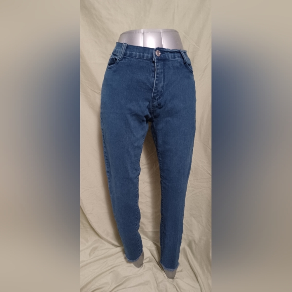 Pastel Jeans Slimming High-Rise Women's Blue Stretchy Denim Jeans